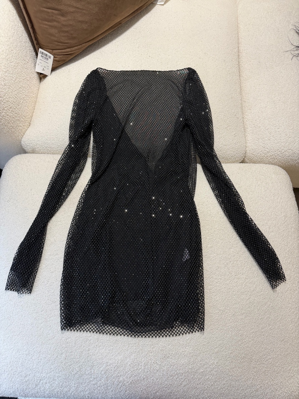 Black Mesh Dress with Back out